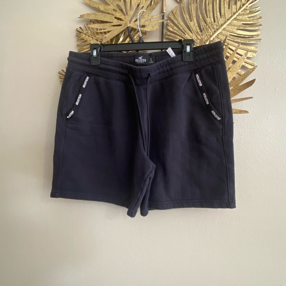 Hollister Navy Drawstring Shorts